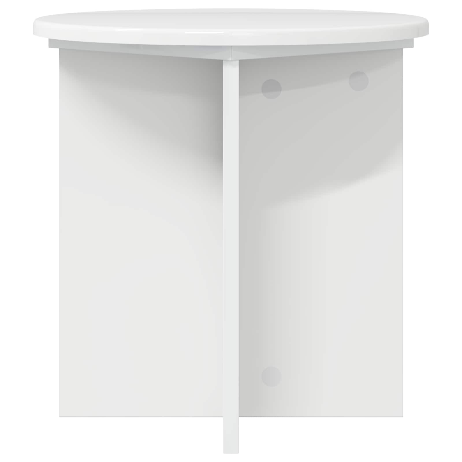 2er Set Pflanzenständer Hochglanz Weiß 40x40x40 cm - Moderner Blumenhocker aus Holzwerkstoff, Pflanzentisch für Zimmerpflanzen, Wohnzimmer und Büro
