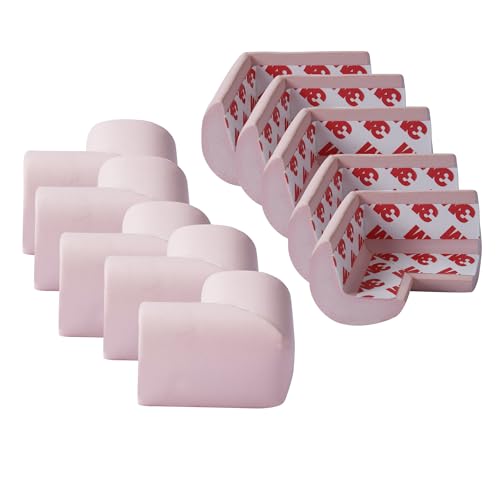 Kiddery Baby Proofing Corner Guard | Child Safety Edge Guard | Pre-Taped Corner Protectors | Cushion Protector for Furniture Corner | 10 Pieces | Pink