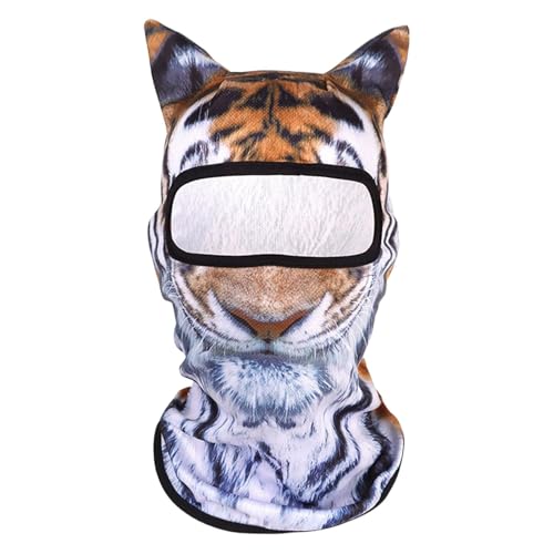 Máscara de esquí para festivales ligeros 3D Máscara de esquí animal con orejas, diseño de cara en mal estado para eventos musicales y fiestas