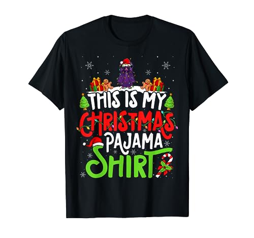 Bat Christmas Pajama Shirt - Bat Lover Xmas Maglietta