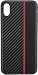 Produktbild Peter Jäckel Commander Back Cover Carbon Plus für Apple iPhone XS Max Red Stripes