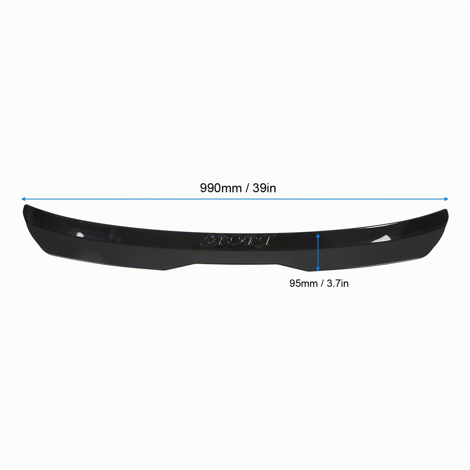 Universal Heckspoiler,Heckspoiler Flügel Schrägheck Schwarzglänzender Dachspoiler Heckspoilerflügel Automodifikationsersatz für Kohlefaser-Stil (Glänzend schwarz)