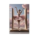 Photo Gallery stampa artistica da parete moderna su tela, motivo: ballerina sportiva che si allunga nel libro, decorazione artistica da parete, 40 x 60 cm, senza cornice Photo Gallery stampa artistica da parete moderna su tela, motivo: ballerina sportiva che si allunga nel libro, decorazione artistica da parete, 40 x 60 cm, senza cornice