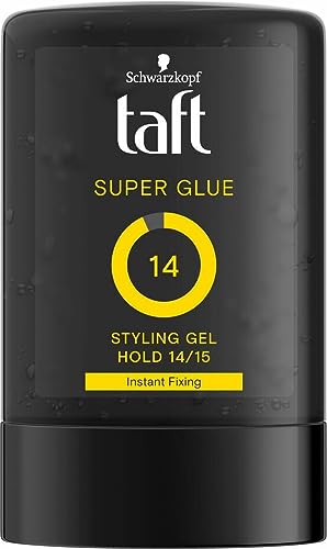 Schwarzkopf Taft Power Lot de 6 tubes de gel coiffant Tube / Level 14 – Super Glue – 6 x 300 ml