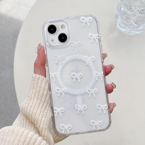 Coque iPhone 15 avec MagSafe QLTYPRI fine et transparente antichoc blanche pour femme