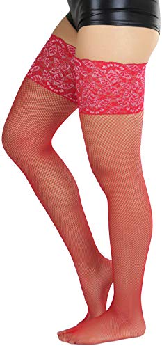 Image of ToBeInStyle Women's Thigh Highs With Smooth Silicone Lace