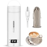 Portable Electric Kettle, 450ml Travel Kettle, Mini Tea Kettle Electric Water with Display 4 Temperature Control, Leak-Proof, Quick Boil, Stainless Steel, Auto Shut-Off, Keep Warm