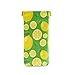 susiyo Bright Yellow Lemons Glasses Case Portable Microfiber PU Leather Soft Sunglasses Bag Eyeglasses Pouch Holder Squeeze Top for Women Men