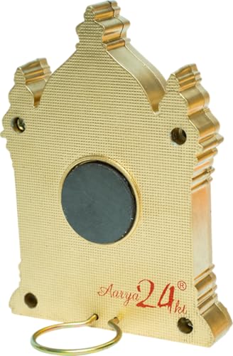 Image of EKA Temple Series Krishna with Cow Tabletop | Gold Foil | Krishna Showpiece for Home Temple, Pooja Room & Office Decor | Ideal Janmashtami, Housewarming & Spiritual Gift (9cm x 4cm x 11cm)