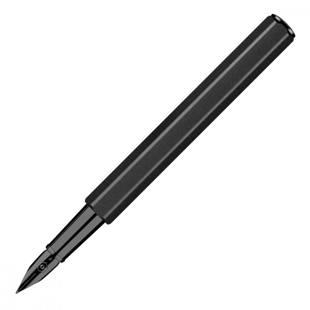 Caran d'Ache 849™ Black Code Füllfederhalter aus Aluminium, Schwarz, Stärke: M, 0840.496