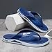 Blue Men's Summer Slippers Casual Non Thong Slides Fashionable Beach Footwear for Outdoor Indoor Wear Plus Anti Slip and Comfortable