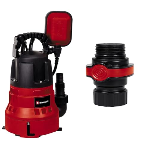Einhell Schmutzwasserpumpe GC-DP 7035 LL (700 W, flachabsaugend bis 1 mm, Fördermenge 16.000 L/h, 0,8 bar, Eintauchtiefe 7 m, für Schmutz- & Klarwasser, inkl. Schnellverbinder)