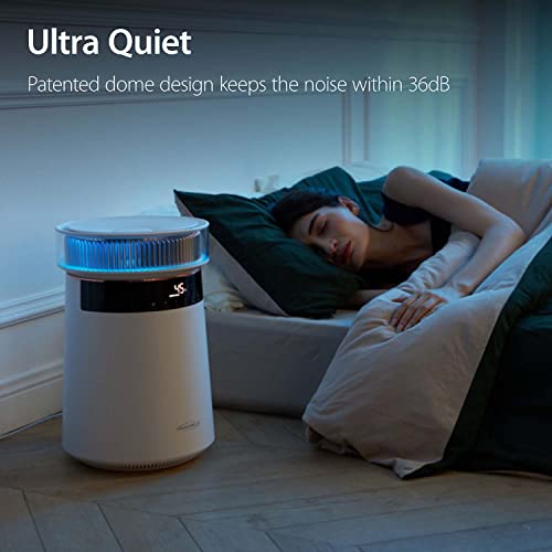 Soleus Air 2 in 1 Humidifier with Adjustable Humidistat, Warm Mist, Sauna Technology, 3 Color Level Humidity Indicators, 4 Liter Tank Size, Up to 1,000 SqFt