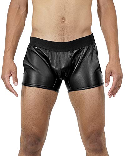 Bockle® New Boxer Lamb leather pants Men jeans Man Boxershorts underwear Hipster Shorts Leather Pants Briefs3