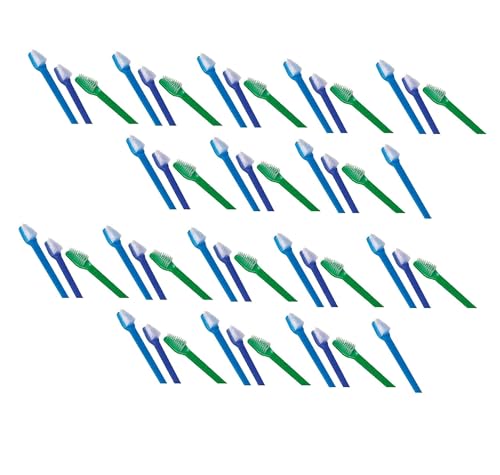 Pet Toothbrush Dual End Bulk Packs Dog and Cat Oral Health Select Color Quantity Great for Gifts and Donations (Assorted - 50 Toothbrushes)