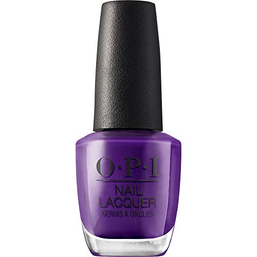 OPI Nail Lacquer Purple With a Purpose | Opaque Dark Purple Shimmer Chip Resistant Nail Polish | Fast Drying, Streak Free