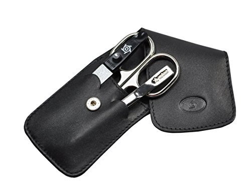 PfeilringPF Basic Nickel Filling Case Cowhide Black 3-Piece