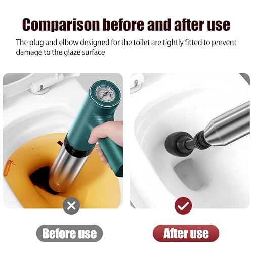 Image of Electric Toilet Plunger,3 Head High Pressure Toilet Unclogging Tool,Multi-Functional Toilet Plunger Clog Remover, Toilet Clog Remover Heavy Duty for Bathrooms, Floors, Kitchens