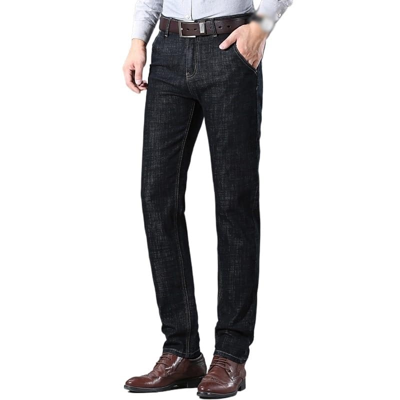 Stretch Solid Jeans Business Denim Slim-fit Jeans Pants2