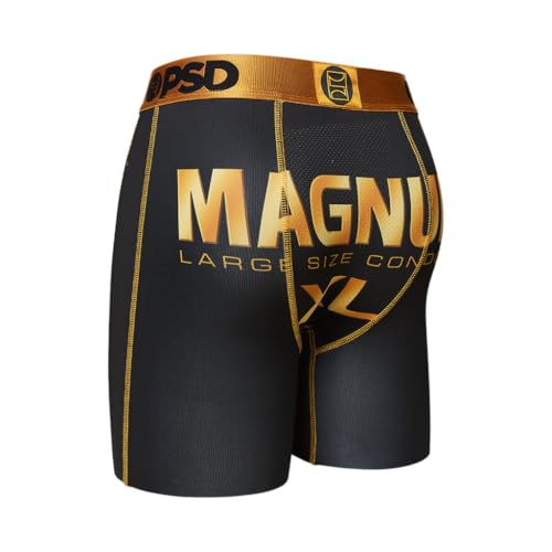 PSD Men's Magnum Xl Boxer Briefs, Black, M3