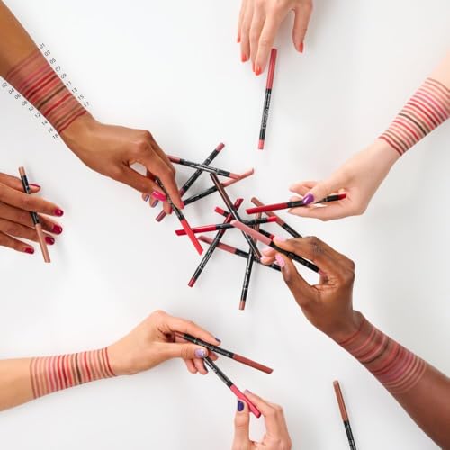 Image of Essence 8h matte comfort lipliner 04 Rosy Nude, lip liner, rose, defined lips, long-lasting colour, matte finish, comfortable wear, 0.3 g (Pack of 2)