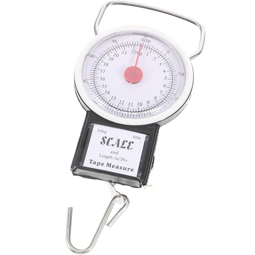 COHEALI Báscula Portátil de Mano para Equipaje hasta 22kg Gancho, Fácil de Operar y Transportar, Material Plástico y Metal para Maletas y Bolsas