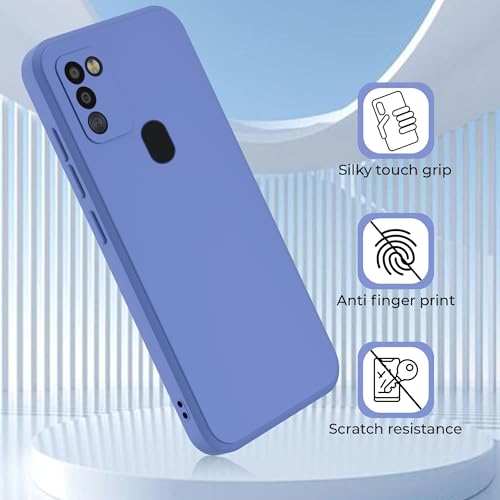 Image of A rtistque Back Cover Case for Samsung Galaxy M21 / Samsung Galaxy M30s with Camera Protection | Shockproof TPU | Stylish Protective Design | Slim Fit | Ultra Matte | Back Cover - Blue