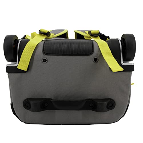 Image of J World Lunar Rolling Backpack. Laptop Bag With Wheels. Wheeled Carry-On Travel Luggage, Grey, 19.5 x 13 x 8 Inches