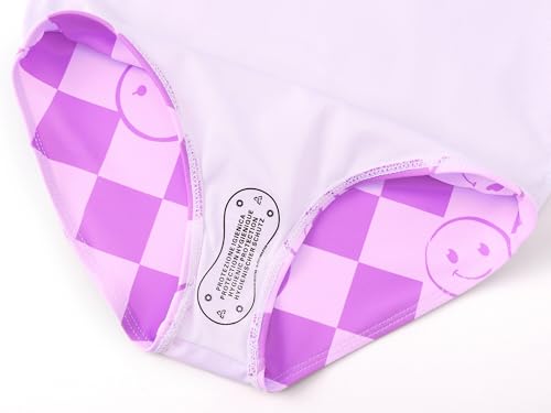 Image of Dvenki Toddler Girls One Piece Swimsuit Adjustable Straps Sizes 2T-10 | quick-dry swim fabric, skin-friendly, ruffle neckline, leopard, check, mermaid prints, swimwear for beach, pool, summer party