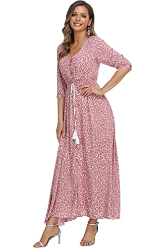 Image of Casual Summer Dresses for Women 2026 Maxi Dress Flowy Bohemian Beach Party