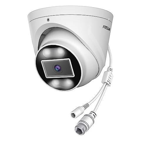 FOSCAM 5MP Security POE IP Camera Outdoor/Indoor, T5EP 3K Home Security Surveillance Cameras with 2-Way Talk, AI Detect Human/Vehicle,Color Night Vision, Spotlight, Work with Alexa IP66 Cover