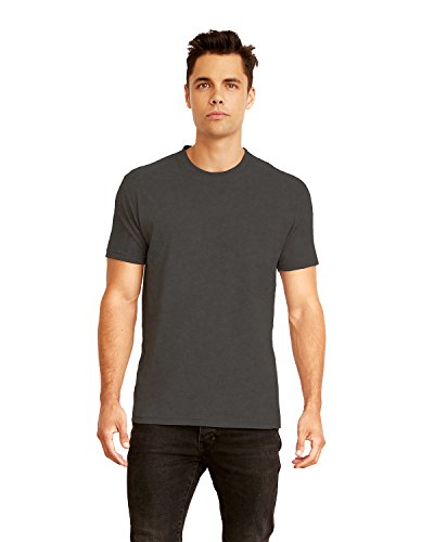 Next Level Men's Sueded Crew M HEATHER CHARCOAL