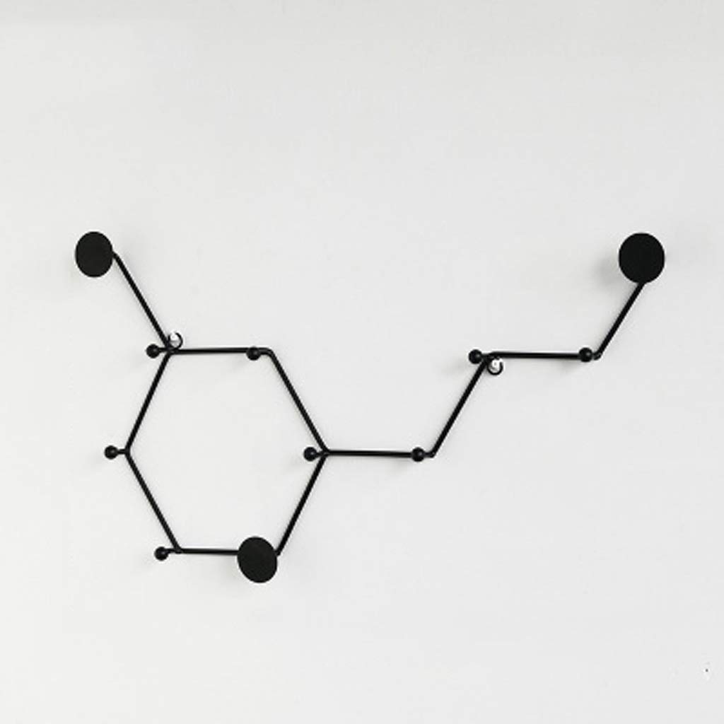 MRKU Coat Rack with Hooks Clothes Hat Decorative Wall Shelf Creative Porch Key Hanger Door Entrance