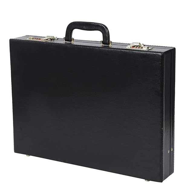 Briefcase Bag File bag with Combo digit Locking Features and inner Mesh Pocket Medium Briefcase - For Men & Women (Black)-picture-31