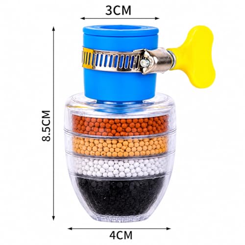 Image of MAKBRO 6 Layer Tap filter Multilayer | Activated Carbon Faucet Water Filters Universal Interface Home Kitchen Faucet Tap Water Clean Purifier Filter Cartridge Five Layer Water Filter-Pack of 1