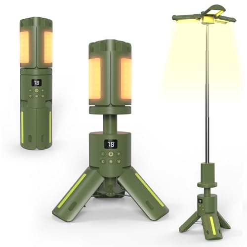 Rechargeable Camping Light with Stand, Telescopic Camping Lantern 14000mAh with Charging Port, LED RGB Light,Magnetic Waterproof Work Light, Multi-Mode for Outdoor, Emergency, Hiking, Car Repair. -  FM, Z3-001