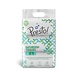 Amazon Brand - Presto! 2 Ply Toilet Tissue Paper | 1380 Pulls| 230 Pulls X 6 Packs | 100% Natural Virgin Cellulose Fiber