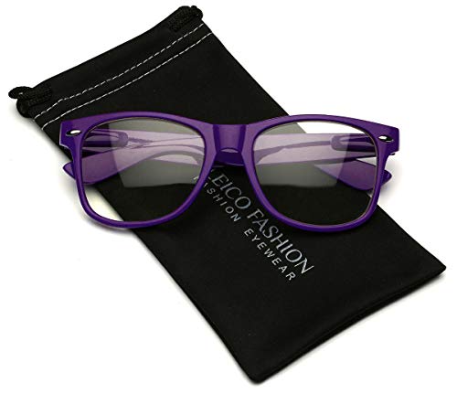 Iconic Square Non-Prescription Clear Lens Retro Fashion Nerd Glasses Men Women