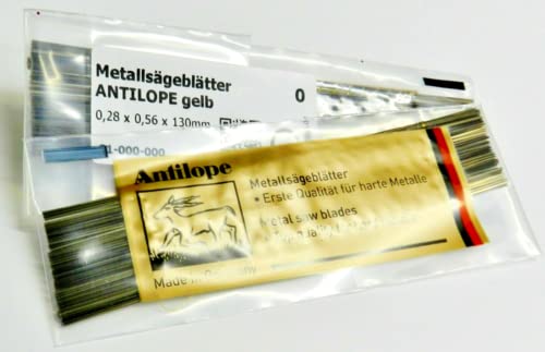 Antilope Jewelers Saw Blades #0 Jewelry Making Pack of 144 pcs. Made in Germany