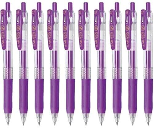 Bolígrafo Gel Retráctil Zebra Sarasa Clip 0.7mm Morado x10 miniatura 1