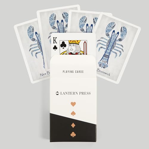 Baraja Lanterna Press New Brunswick Blue Lobster 52 cartas póker miniatura 6