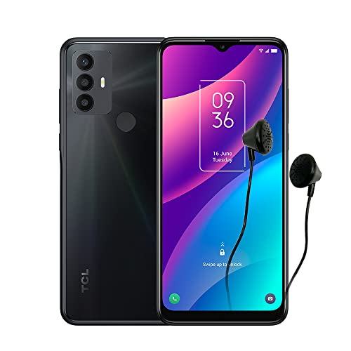 TCL 30 SE スマートフォン、4GB 128GB 携帯電話、6.52 インチ NXTVISION スクリーン、MTK Helio オクタコア プロセッサ、50MP AI トリプル CAM、NFC、ヘッドフォン付き、グレー