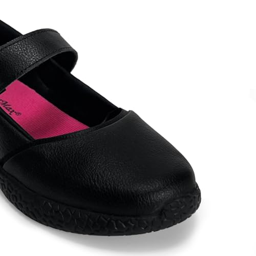 Image of KazarMax Girls Black Mary Jane Ballerina Sporty|Uniform|School Shoe