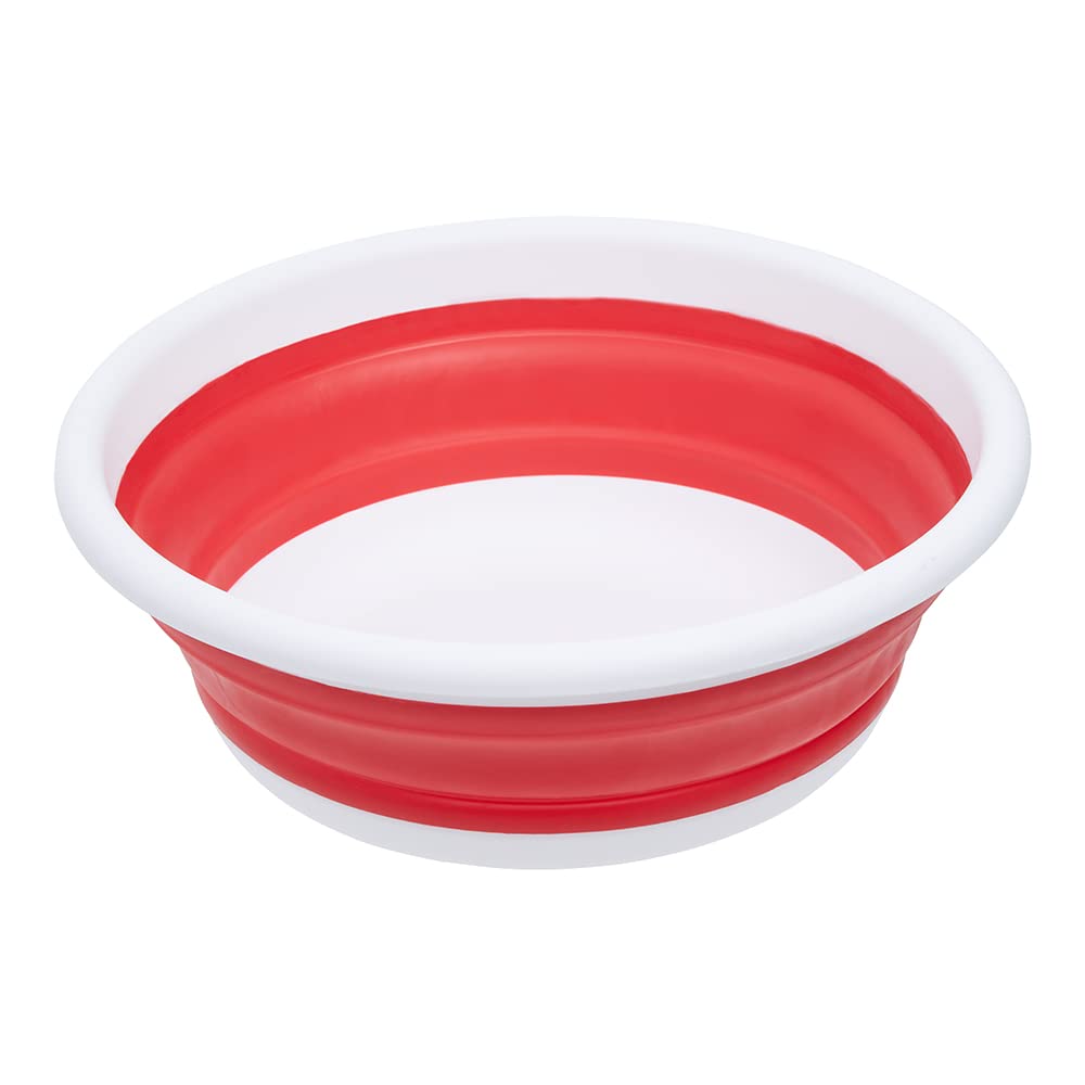 Premier Housewares Interiors By Premier Red Collapsible Washing Up BowlFolding Wash Basin For Camping,portable Dish Tub,compact Round Washing Bowl from B&Q