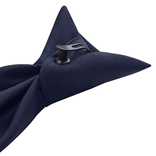 Image of Jacob Alexander Uniform Solid Clip-On Tie with Buttonholes