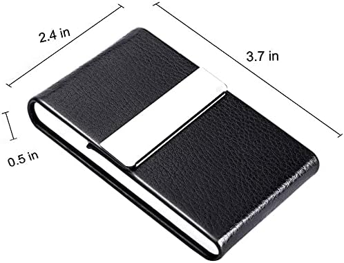 Miniatura 7 de JuneLsy - Estuche para tarjetas de presentación, profesional, estuche para tarjetas de presentación de cuero sintético, estuche para tarjetas de