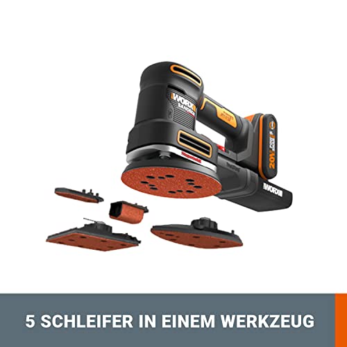 Multischleifer WORX WX820 mit Akku, 5-in-1 Schleiffunktion