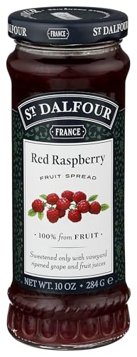 St Dalfour Raspberry Fruit Spread 284 g | No Added Sugar | 100% from Fruit | No Added Preservatives, Colours, Flavors or Sweeteners | No Corn Syrup | Traditional French Recipe