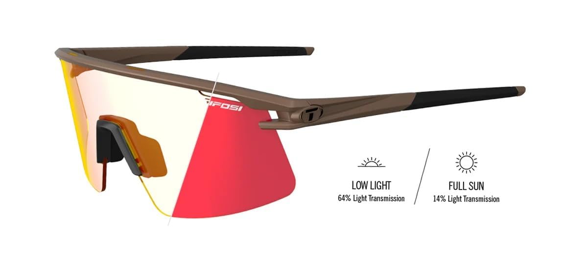 Tifosi Moab Lite Fahrrad-Sonnenbrille, ideal für Radfahren, Laufen, Baseball und Pickleball, bruchsichere Polycarbonat-Gläser