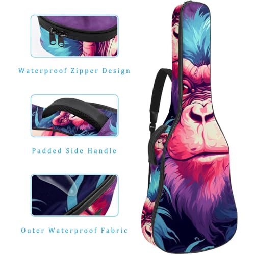 Sac pour guitare acoustique 101,6 cm étui imperméable housse multicolore - 4